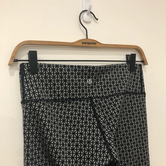 Lululemon Wunder Under Pant *Full-On Luon Tri Geo Silver Spoon Black 4 - Picture 5 of 6